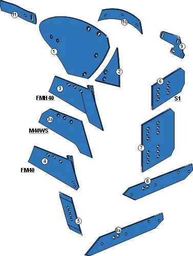 Explosionszeichnung Frost Pflugkörper Typ NK36